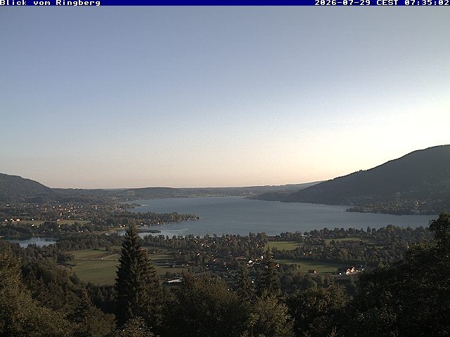 Archiv Foto Webcam Blick vom Schloss Ringberg auf den Tegernsee