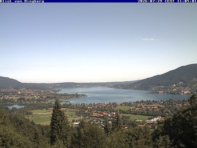 Archiv Foto Webcam Blick vom Schloss Ringberg auf den Tegernsee