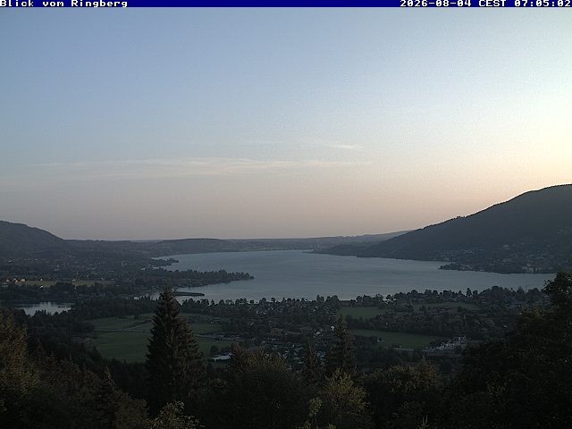 Archiv Foto Webcam Blick vom Schloss Ringberg auf den Tegernsee