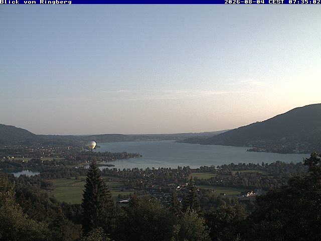 Archiv Foto Webcam Blick vom Schloss Ringberg auf den Tegernsee