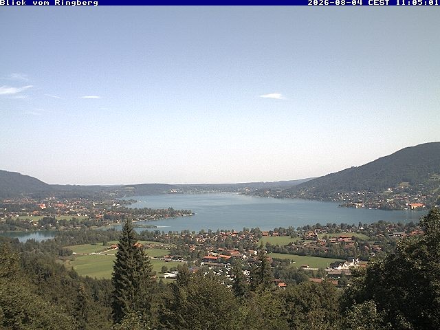 Archiv Foto Webcam Blick vom Schloss Ringberg auf den Tegernsee