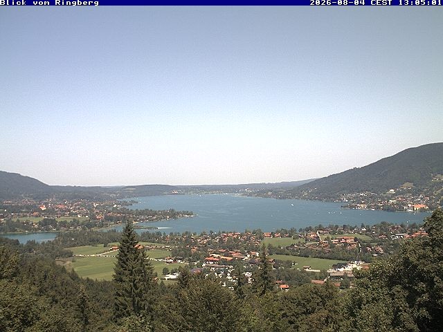 Archiv Foto Webcam Blick vom Schloss Ringberg auf den Tegernsee