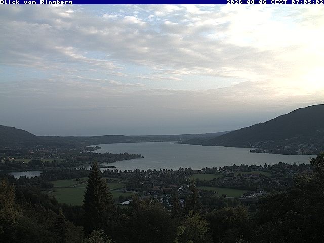 Archiv Foto Webcam Blick vom Schloss Ringberg auf den Tegernsee
