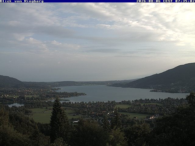 Archiv Foto Webcam Blick vom Schloss Ringberg auf den Tegernsee