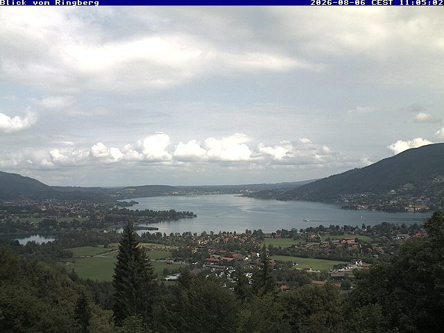 Archiv Foto Webcam Blick vom Schloss Ringberg auf den Tegernsee