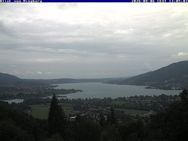 Archiv Foto Webcam Blick vom Schloss Ringberg auf den Tegernsee
