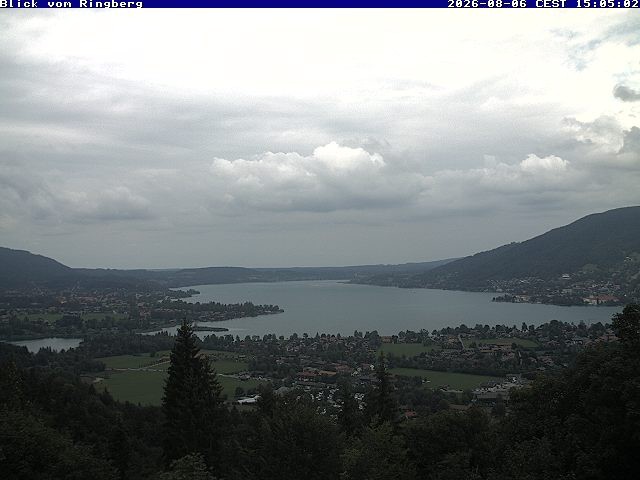 Archiv Foto Webcam Blick vom Schloss Ringberg auf den Tegernsee