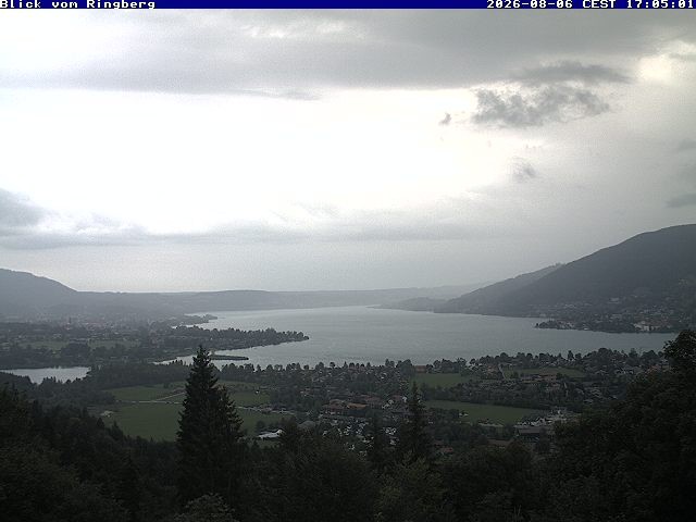 Archiv Foto Webcam Blick vom Schloss Ringberg auf den Tegernsee