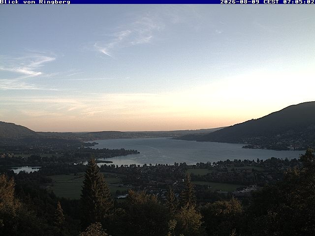 Archiv Foto Webcam Blick vom Schloss Ringberg auf den Tegernsee
