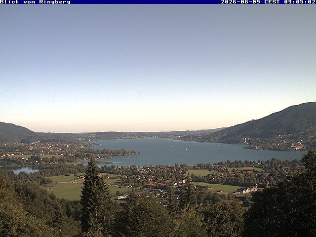 Archiv Foto Webcam Blick vom Schloss Ringberg auf den Tegernsee