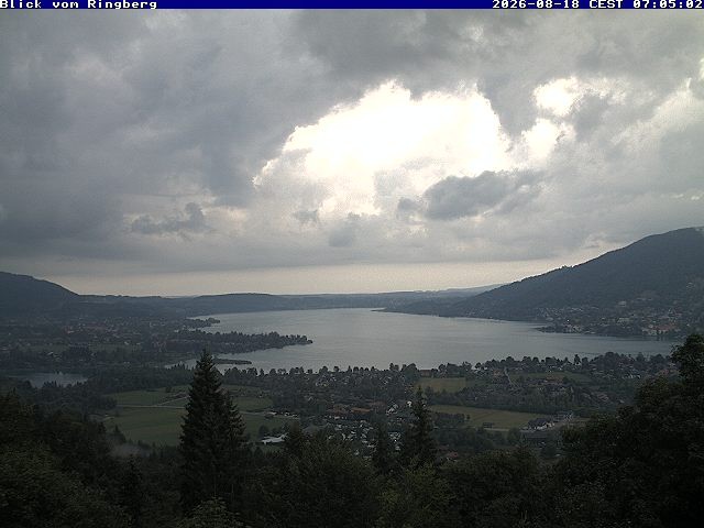 Archiv Foto Webcam Blick vom Schloss Ringberg auf den Tegernsee