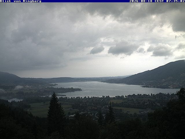 Archiv Foto Webcam Blick vom Schloss Ringberg auf den Tegernsee