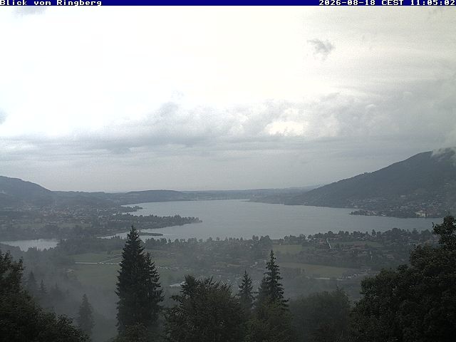 Archiv Foto Webcam Blick vom Schloss Ringberg auf den Tegernsee