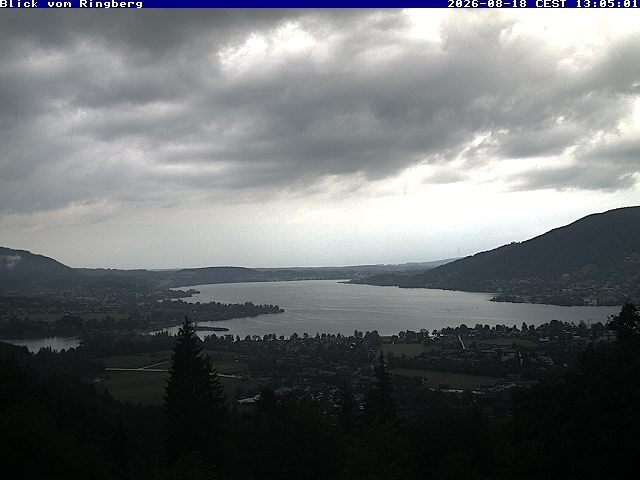 Archiv Foto Webcam Blick vom Schloss Ringberg auf den Tegernsee