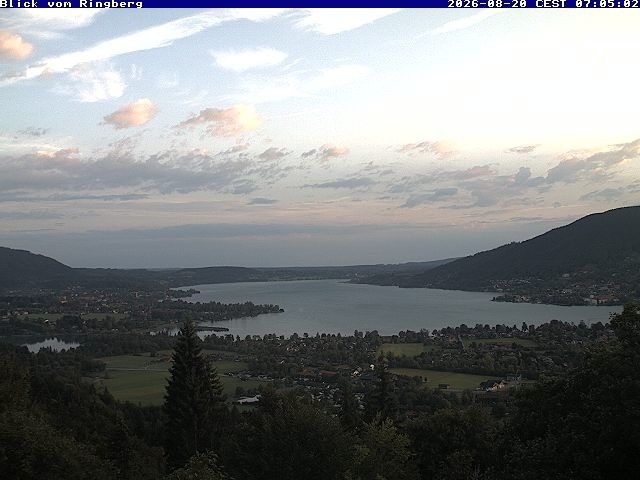Archiv Foto Webcam Blick vom Schloss Ringberg auf den Tegernsee