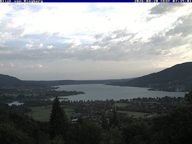 Archiv Foto Webcam Blick vom Schloss Ringberg auf den Tegernsee