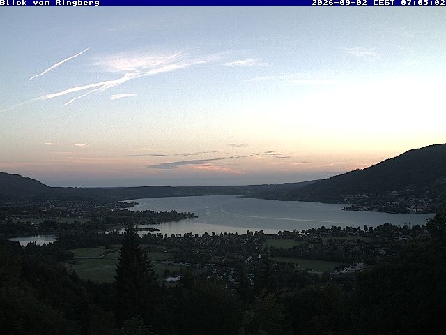Archiv Foto Webcam Blick vom Schloss Ringberg auf den Tegernsee