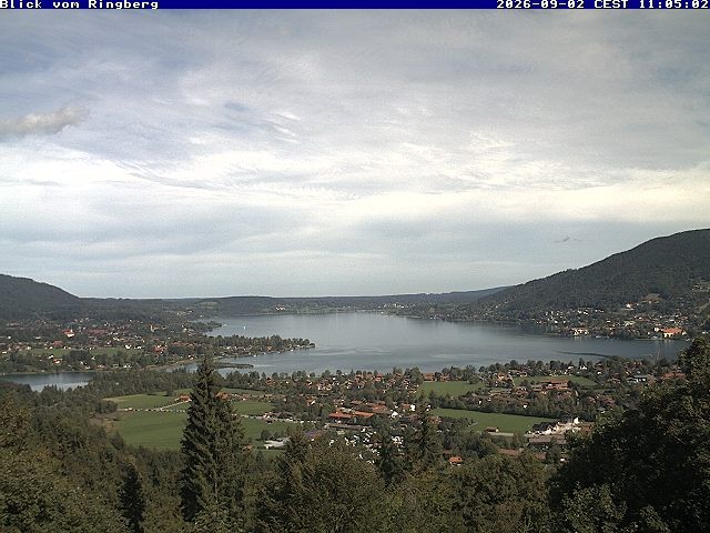 Archiv Foto Webcam Blick vom Schloss Ringberg auf den Tegernsee