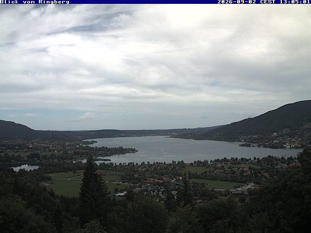 Archiv Foto Webcam Blick vom Schloss Ringberg auf den Tegernsee