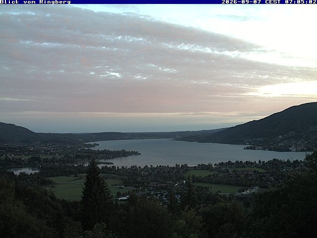 Archiv Foto Webcam Blick vom Schloss Ringberg auf den Tegernsee