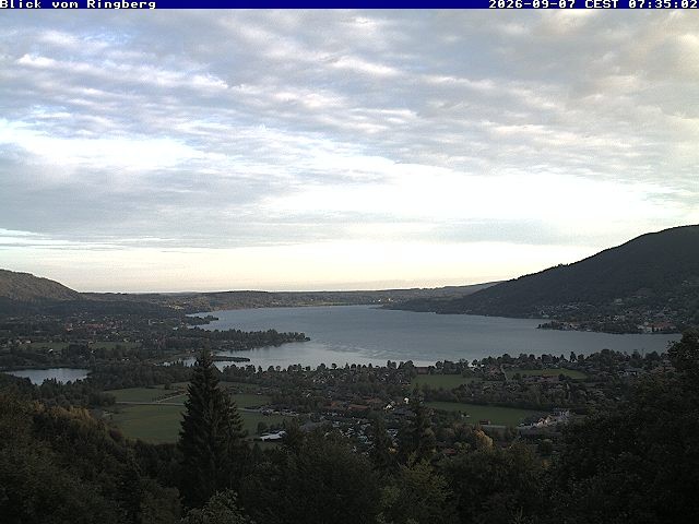 Archiv Foto Webcam Blick vom Schloss Ringberg auf den Tegernsee