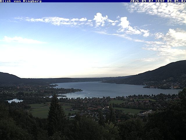 Archiv Foto Webcam Blick vom Schloss Ringberg auf den Tegernsee