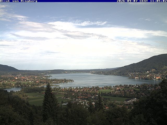 Archiv Foto Webcam Blick vom Schloss Ringberg auf den Tegernsee