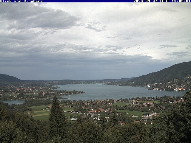 Archiv Foto Webcam Blick vom Schloss Ringberg auf den Tegernsee