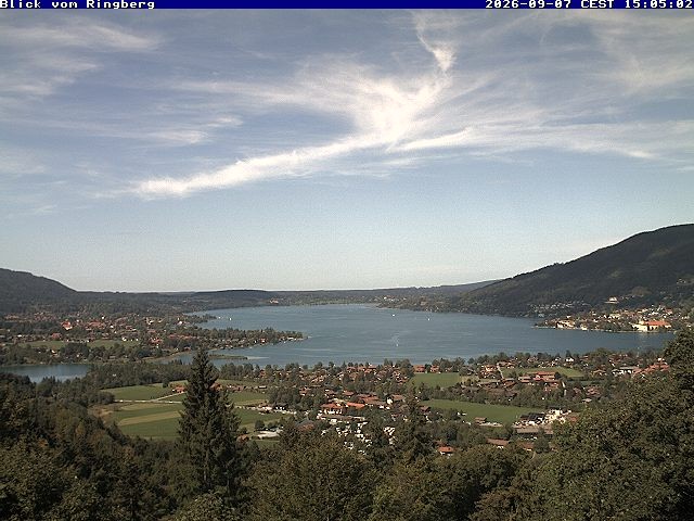 Archiv Foto Webcam Blick vom Schloss Ringberg auf den Tegernsee