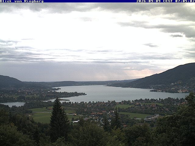 Archiv Foto Webcam Blick vom Schloss Ringberg auf den Tegernsee