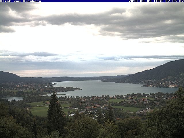Archiv Foto Webcam Blick vom Schloss Ringberg auf den Tegernsee