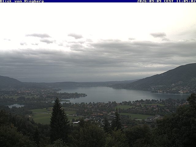 Archiv Foto Webcam Blick vom Schloss Ringberg auf den Tegernsee