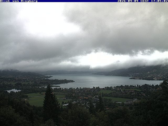 Archiv Foto Webcam Blick vom Schloss Ringberg auf den Tegernsee