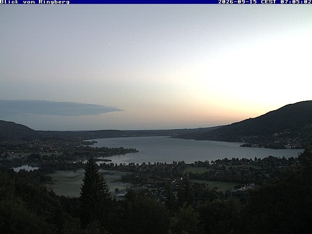 Archiv Foto Webcam Blick vom Schloss Ringberg auf den Tegernsee