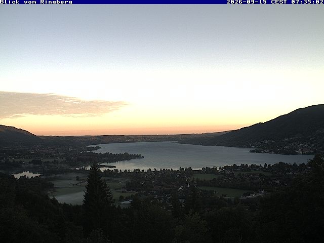Archiv Foto Webcam Blick vom Schloss Ringberg auf den Tegernsee