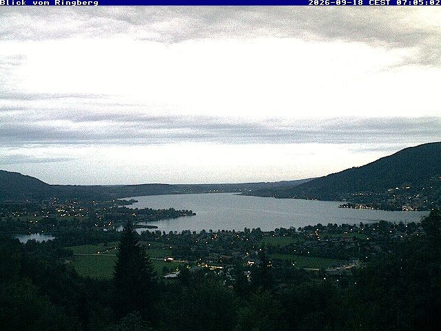 Archiv Foto Webcam Blick vom Schloss Ringberg auf den Tegernsee