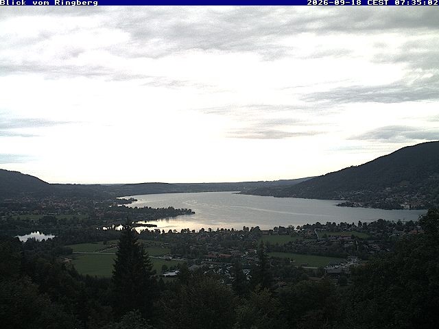 Archiv Foto Webcam Blick vom Schloss Ringberg auf den Tegernsee