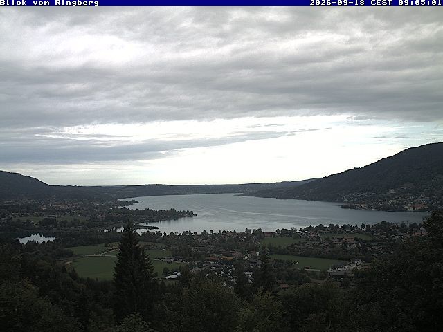 Archiv Foto Webcam Blick vom Schloss Ringberg auf den Tegernsee