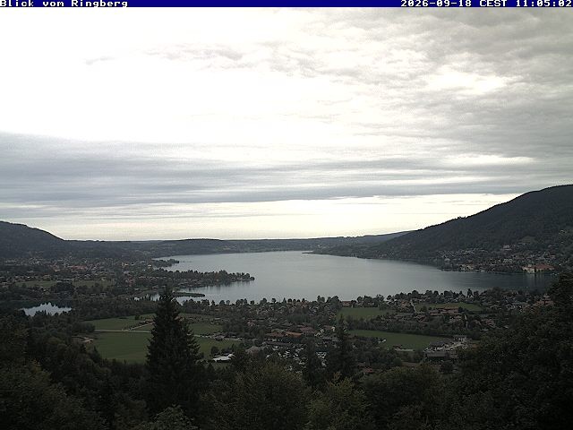 Archiv Foto Webcam Blick vom Schloss Ringberg auf den Tegernsee