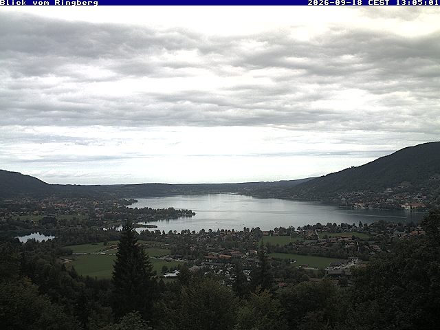 Archiv Foto Webcam Blick vom Schloss Ringberg auf den Tegernsee