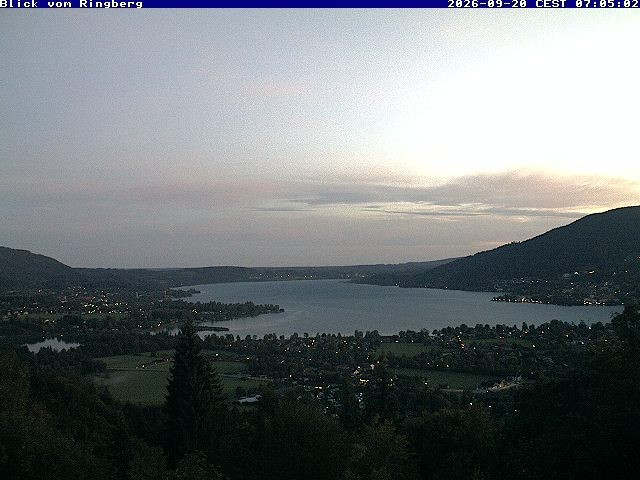 Archiv Foto Webcam Blick vom Schloss Ringberg auf den Tegernsee