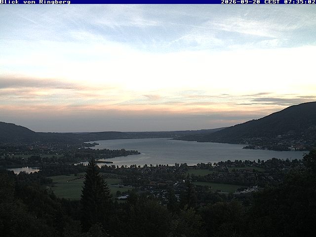 Archiv Foto Webcam Blick vom Schloss Ringberg auf den Tegernsee
