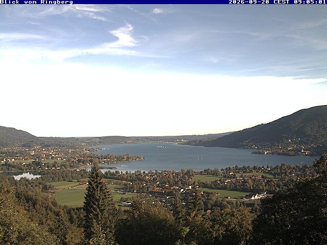 Archiv Foto Webcam Blick vom Schloss Ringberg auf den Tegernsee