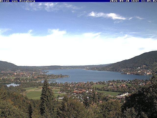 Archiv Foto Webcam Blick vom Schloss Ringberg auf den Tegernsee