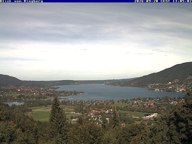 Archiv Foto Webcam Blick vom Schloss Ringberg auf den Tegernsee