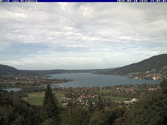 Archiv Foto Webcam Blick vom Schloss Ringberg auf den Tegernsee