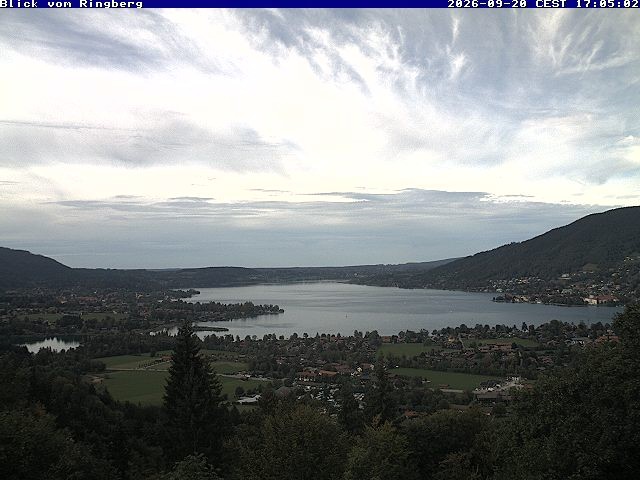 Archiv Foto Webcam Blick vom Schloss Ringberg auf den Tegernsee