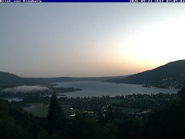 Archiv Foto Webcam Blick vom Schloss Ringberg auf den Tegernsee