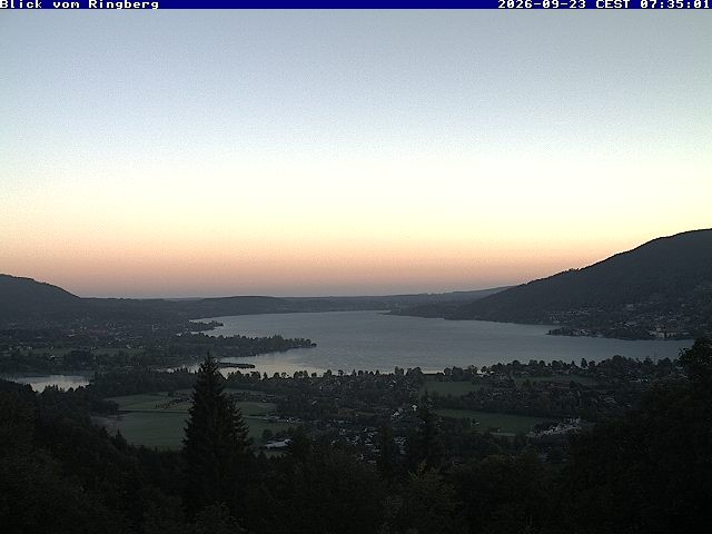 Archiv Foto Webcam Blick vom Schloss Ringberg auf den Tegernsee