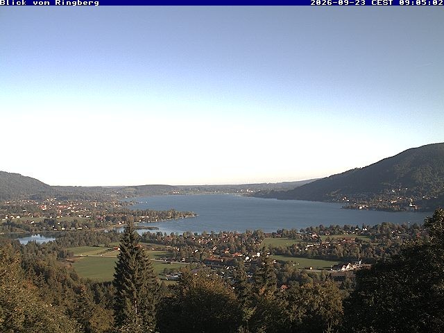 Archiv Foto Webcam Blick vom Schloss Ringberg auf den Tegernsee